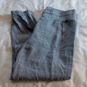 Athleta Cabo 100% linen joggers size 12